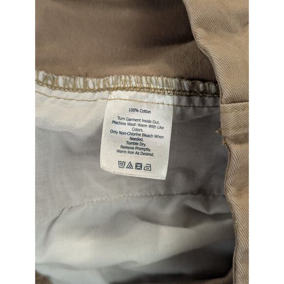 Eddie Bauer Short's 40 (36W) Men's Khaki Flat Front Chino Legendwash Cotton - Picture 9 of 9